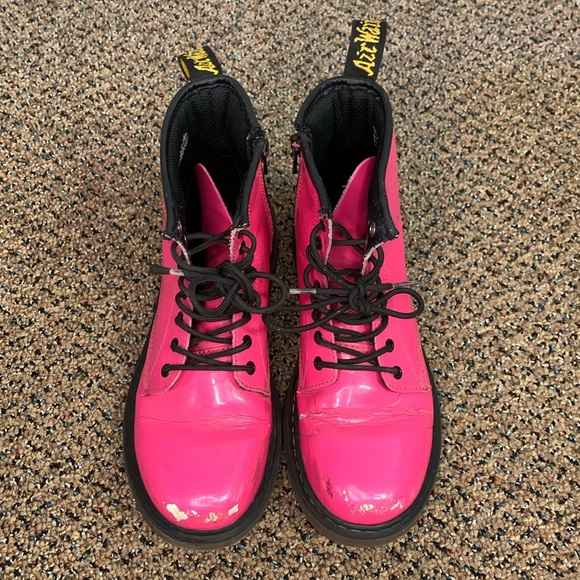 ✨Dr. Martens Delaney Pink Girls Boots Size Girls 3‎ - Picture 2 of 8